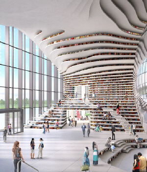 Különleges könyvtárak a nagyvilágból Tianjin-Binhai-Library​